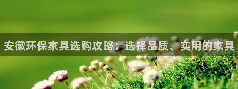 沐鸣2测速娱乐：安徽环保家具选购攻略：选择品质、实用的家具