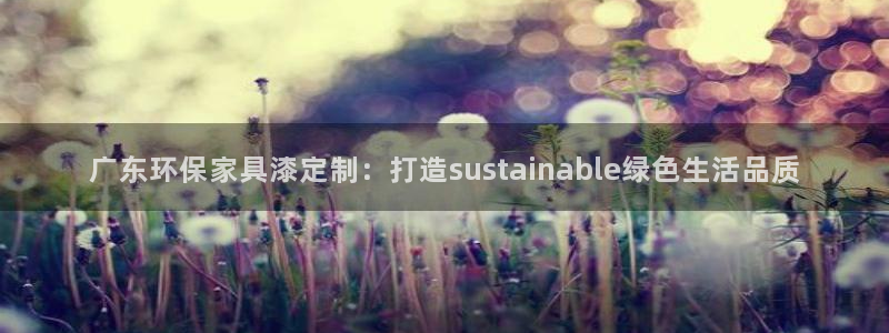 沐鸣2登陆网站：广东环保家具漆定制：打造sustainabl